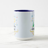 Mug Étoiles, Lune, Snowflakes et Joyeux Noël, ZSSG (Centre)