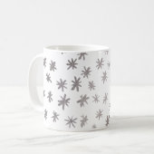 Mug étoiles métalliques - argent (Devant gauche)