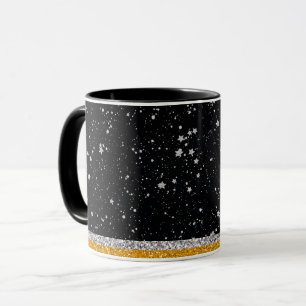 Mug Étoiles noires d'argent
