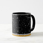 Mug Étoiles noires d'argent (Devant droit)