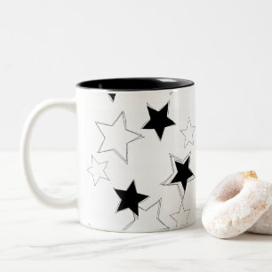 Mug Étoiles Noires et Blanches
