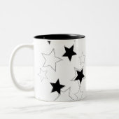 Mug Étoiles Noires et Blanches (Gauche)