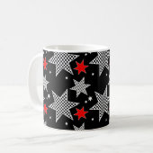 Mug Étoiles noires, rouges et blanches (Devant gauche)