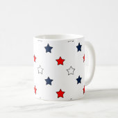 Mug Étoiles patriotiques rouge blanc et bleu (Devant droit)
