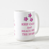Mug Étoiles roses avec citation (Devant droit)