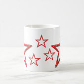 Mug - Étoiles rouges avec initiales (Centre)