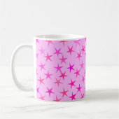 Mug étoiles satinées, orchidée sur rose pâle (Gauche)