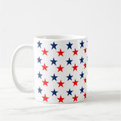 Mug Étoiles simples personnalisées et élégantes Rouge (Gauche)