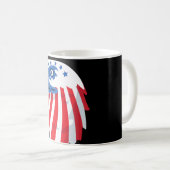 Mug Etoiles & Stripes Bald Eagle. Nom de la Personnali (Devant droit)
