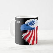 Mug Etoiles & Stripes Bald Eagle. Nom de la Personnali (Devant gauche)