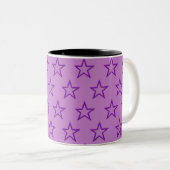 Mug - Étoiles violettes sur Lavender (Devant droit)
