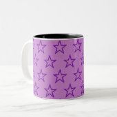 Mug - Étoiles violettes sur Lavender (Devant gauche)