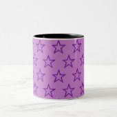 Mug - Étoiles violettes sur Lavender (Centre)
