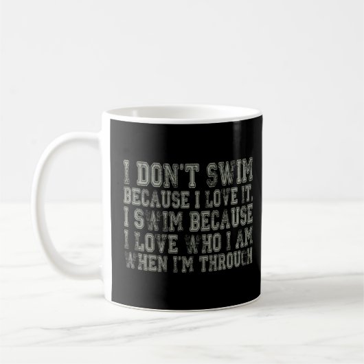 Mug Étonnant énoncé de natation Pourquoi je nage (Gauche)
