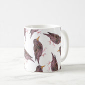 Mug Étourneau commun ou oiseaux européens d'étourneau (Devant droit)