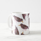 Mug Étourneau commun ou oiseaux européens d'étourneau (Devant gauche)