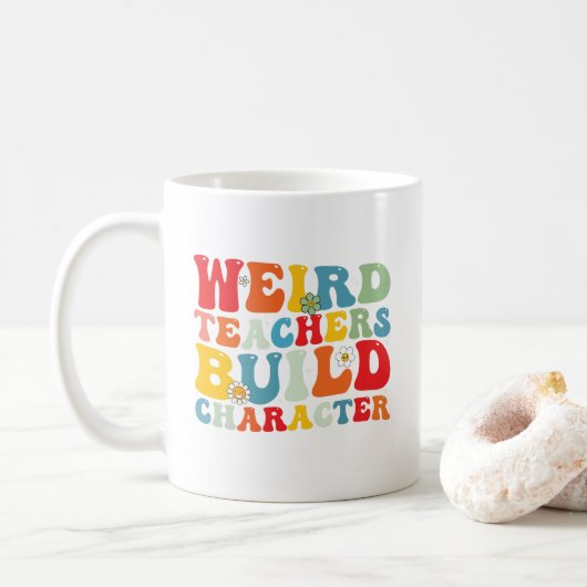 Mug Étrange enseignant construire personnage Enseignan (Avec donut)