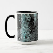 Mug Étrange texture fibreuse en bleu clair et noir (Gauche)