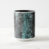 Mug Étrange texture fibreuse en bleu clair et noir (Centre)