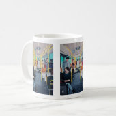 Mug Étranger dans le bus, peinture d'Alfred Fox (Devant gauche)