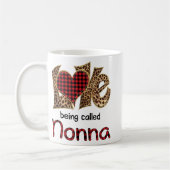 Mug Être appelée Nonna Leopard Heart Happy Mothers Day (Gauche)