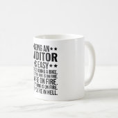 Mug Être Auditeur est facile c'est comme rouler à vélo (Devant droit)