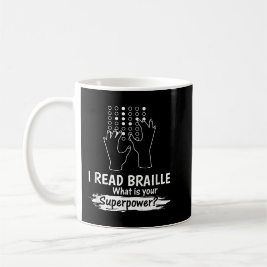 Mug Être aveugle Sensibilisation braille (Gauche)