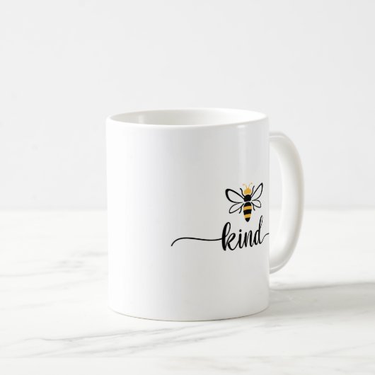 Mug Être comme Bee Typographie moderne (Devant droit)
