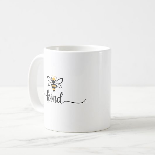 Mug Être comme Bee Typographie moderne (Devant gauche)
