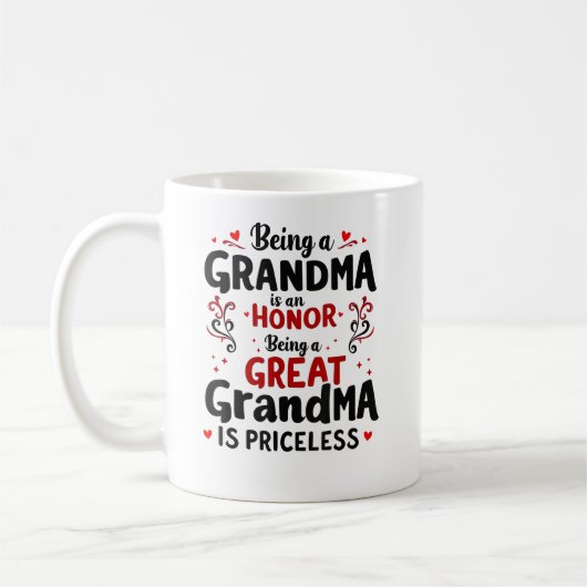 Mug Être Grand-Mère Est Inestimable (Gauche)