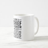 Mug Être ingénieur en chef est facile C'est comme roul (Devant droit)