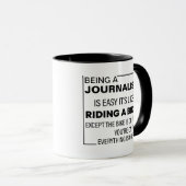 Mug Être Journaliste Est Facile, Journaliste Cadeau Pe (Devant droit)