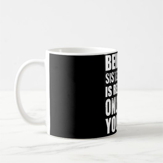 Mug Être ma belle-soeur Cadeau Noël Soeur Naissance (Gauche)