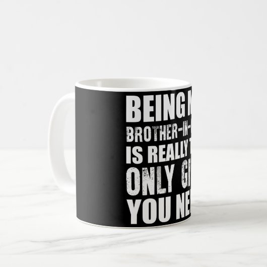 Mug Être mon beau-frère cadeau de Noël frère (Devant gauche)