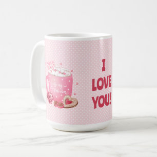 Mug Être Mon Valentin Cocoa, Cookies, Sucreries-Rose e