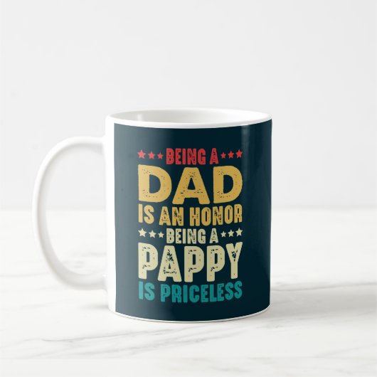 Mug Être Papa Est Un Honneur Être Un Pappy N'A Pas De (Gauche)