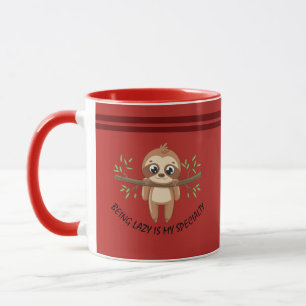 Mug Être paresseux est ma spécialité Modèle de fente
