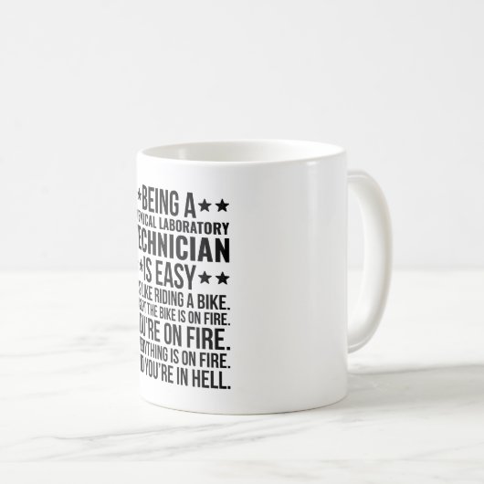 Mug Être Technicien En Laboratoire Chimique Est Facile (Devant droit)