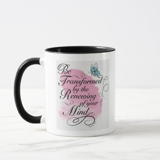 Mug Être transformé et renouvelé - Romains 12 : 2 (Gauche)