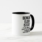Mug Être un aîné est facile (Devant droit)