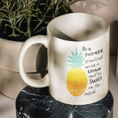 Mug Être un ananas Inspirationnel Aquarelle Typographi