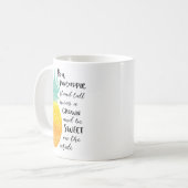 Mug Être un ananas Inspirationnel Aquarelle Typographi (Devant gauche)