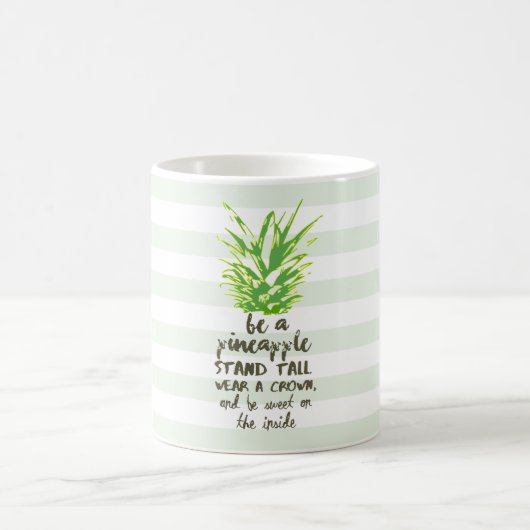 Mug Être Un Ananas Inspirationnel Citation Typographie (Centre)