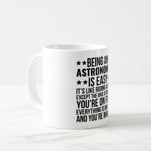 Mug Être un astronome est facile c'est comme (Devant gauche)