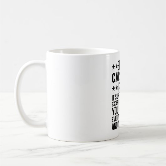 Mug Être un charpentier est facile c'est comme rouler  (Gauche)