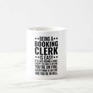 Mug Être un commis de réservation est facile C'est com