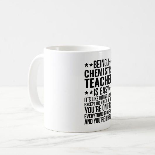 Mug Être un enseignant en chimie est facile C'est comm (Devant gauche)