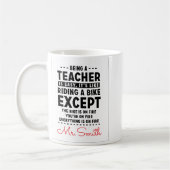 Mug Être un enseignant est facile drôle | Professeur (Gauche)