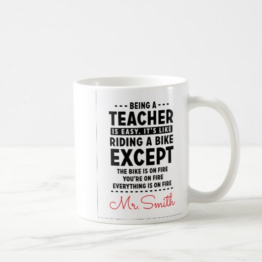 Mug Être un enseignant est facile drôle | Professeur (Droite)