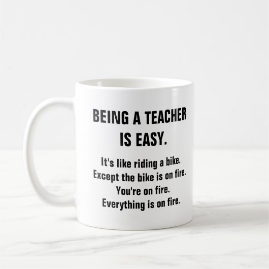 Mug Être Un Enseignant Est Une Éducation Amusante Faci (Gauche)
